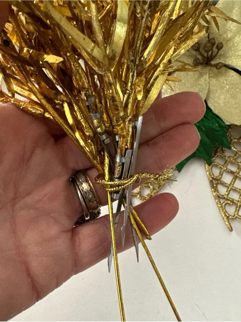 Vintage MCM ORNAMENT FLORAL PICKS